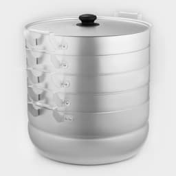 Манты-казан, 13 л, d=30 см, с 4 сетками, высота секции 5 см, с крышкой, штампованный алюминий