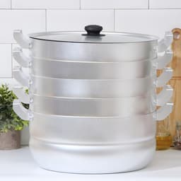Манты-казан, 13 л, d=30 см, с 4 сетками, высота секции 5 см, с крышкой, штампованный алюминий