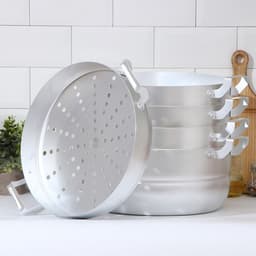 Манты-казан, 13 л, d=30 см, с 4 сетками, высота секции 5 см, с крышкой, штампованный алюминий