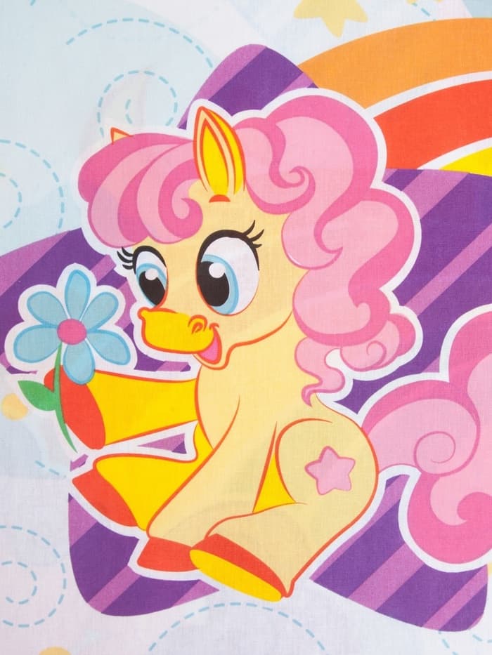 Постельное бельё 1.5-спальное «Этель. Радужные пони», бязь