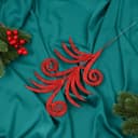 Декор блеск «Листы с завитками», h=28 см, МИКС