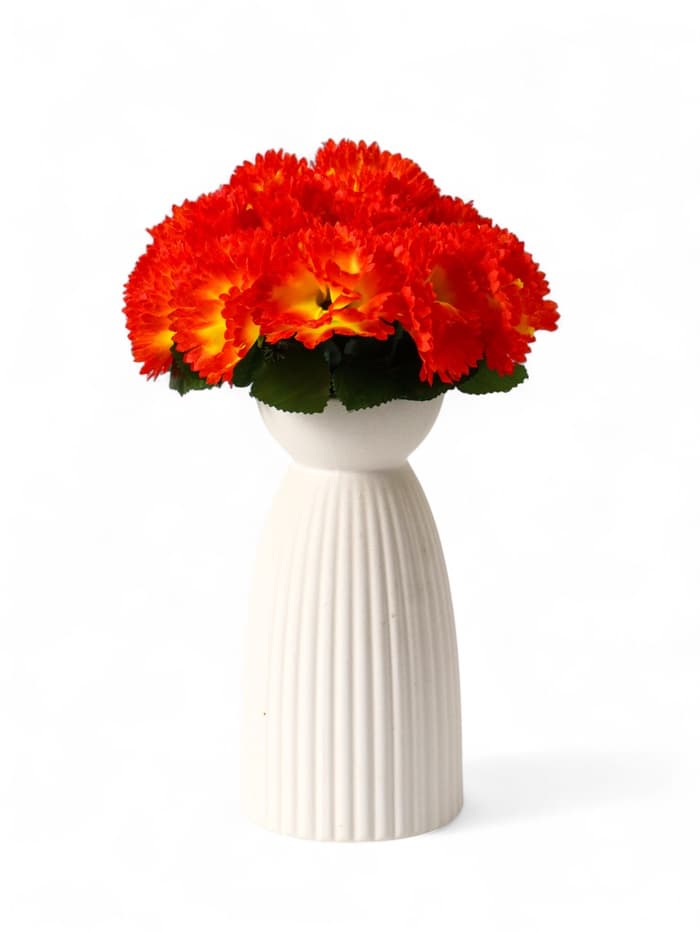 Цветы искусственные «Гвоздика», h=25 см, оранжевые