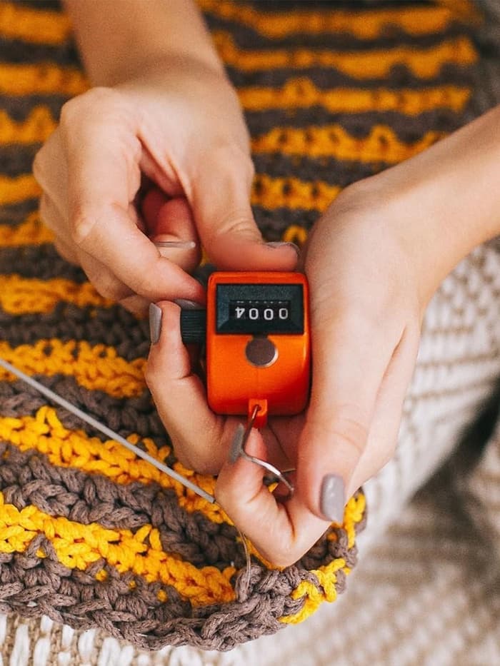 Счётчик рядов механический, 4×4×4 см, МИКС