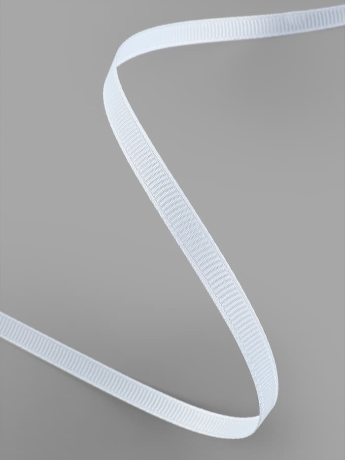 Лента репсовая, 6 мм, 23±1 м, белая №01