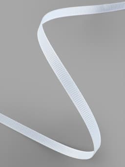 Лента репсовая, 6 мм, 23±1 м, белая №01