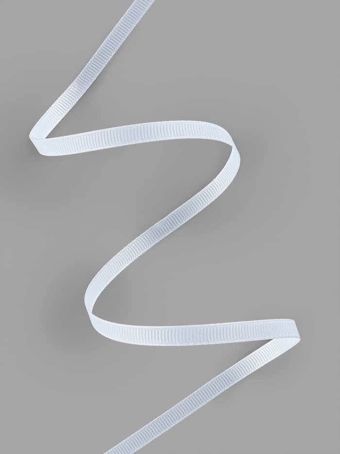 Лента репсовая, 6 мм, 23±1 м, белая №01