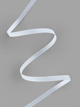 Лента репсовая, 6 мм, 23±1 м, белая №01