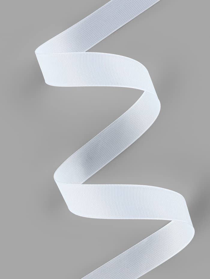 Лента репсовая, 25 мм, 23±1 м, белая №01