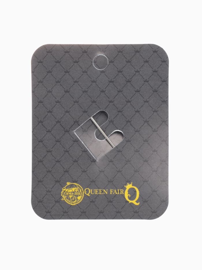 Булавка «Две жемчужины», 6.5 см, бусина №12, серая в серебре