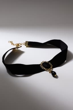 Чокер «Александрия», ажур, овал, чёрный в золоте, 30 см