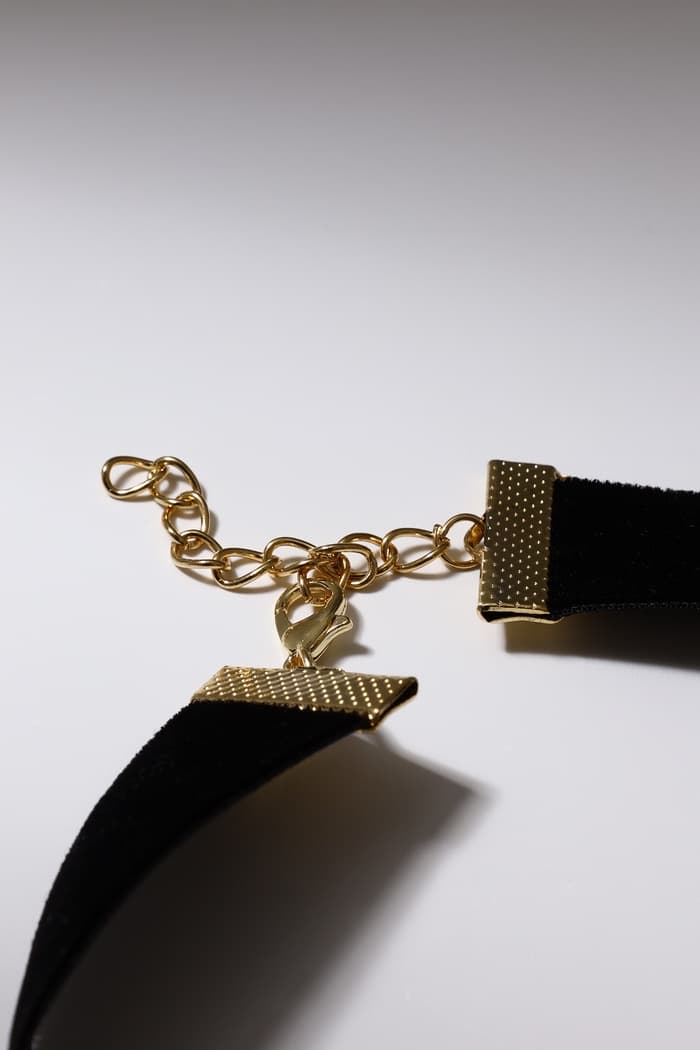 Чокер «Александрия», ажур, овал, чёрный в золоте, 30 см