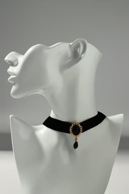 Чокер «Александрия», ажур, овал, чёрный в золоте, 30 см