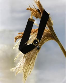 Чокер «Александрия», ажур, овал, чёрный в золоте, 30 см