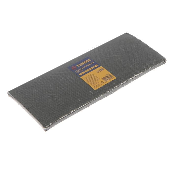 Сетка абразивная ТУНДРА, водостойкая, корунд, 115×280 мм, Р120, 10 шт.