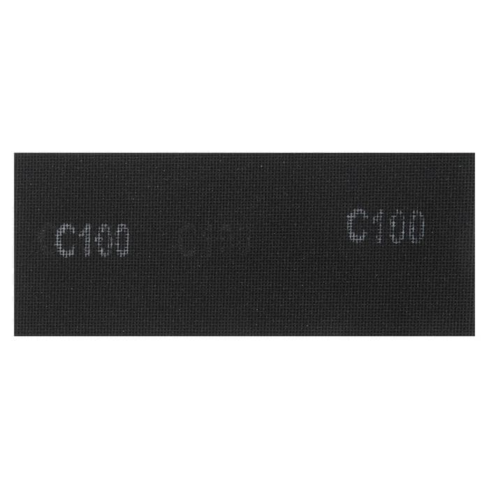 Сетка абразивная ТУНДРА, водостойкая, корунд, 115×280 мм, Р100, 10 шт.