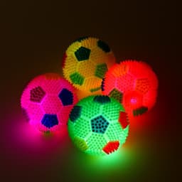 Мяч для собак «Футбол», 6.5 см, светящийся, TPR, цвет МИКС