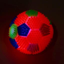 Мяч для собак «Футбол», 6.5 см, светящийся, TPR, цвет МИКС