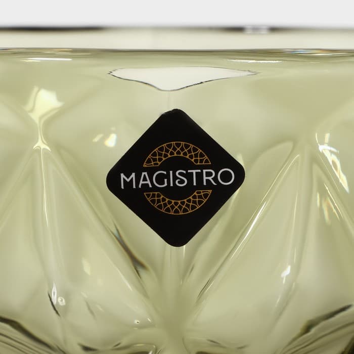 Креманка Magistro «Круиз», 350 мл, d=12 см, стекло, зелёная