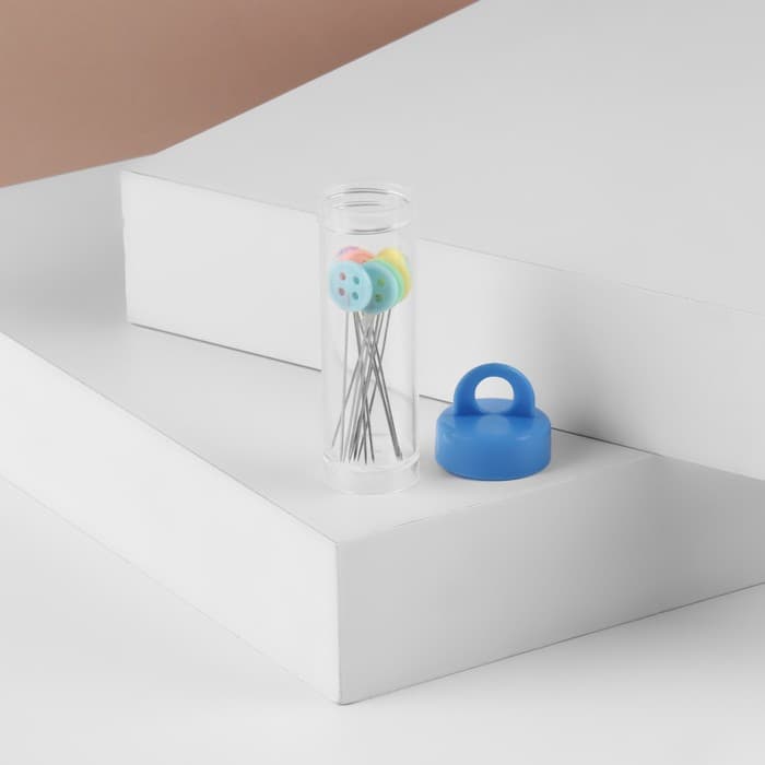 Игольница, 8×2.5×2.5 см, прозрачная, МИКС