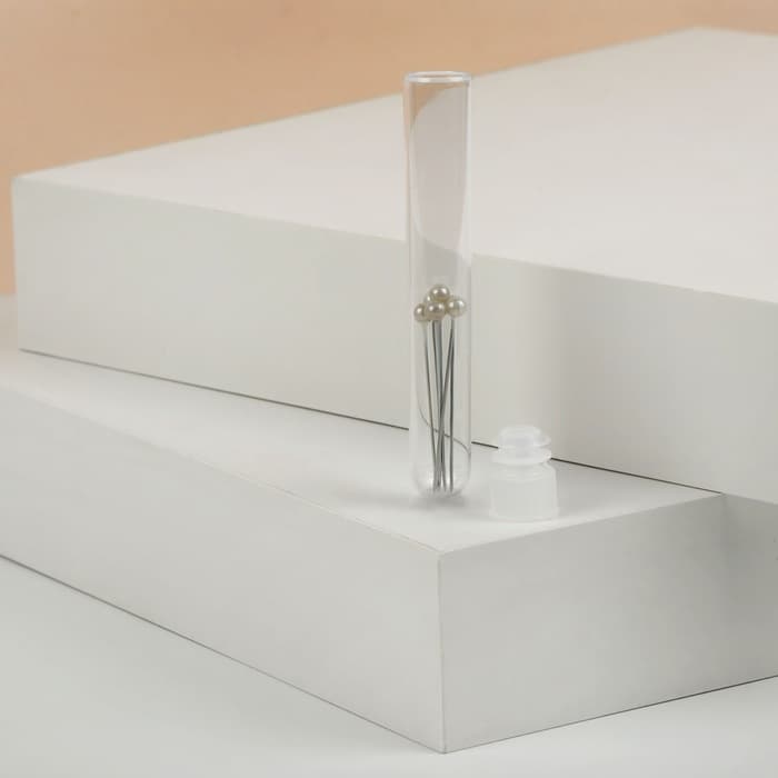 Игольница, 8×1×1 см, набор 6 шт., прозрачная