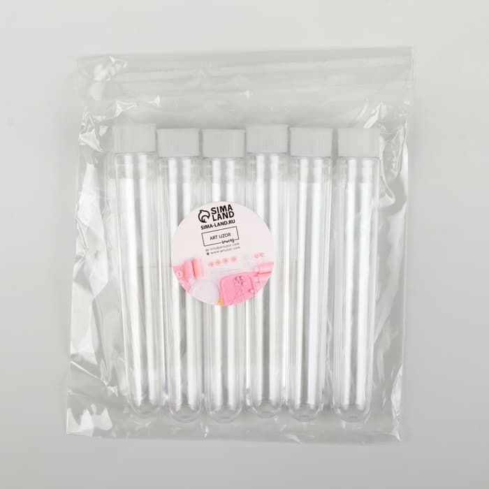 Игольница, 8×1×1 см, набор 6 шт., прозрачная