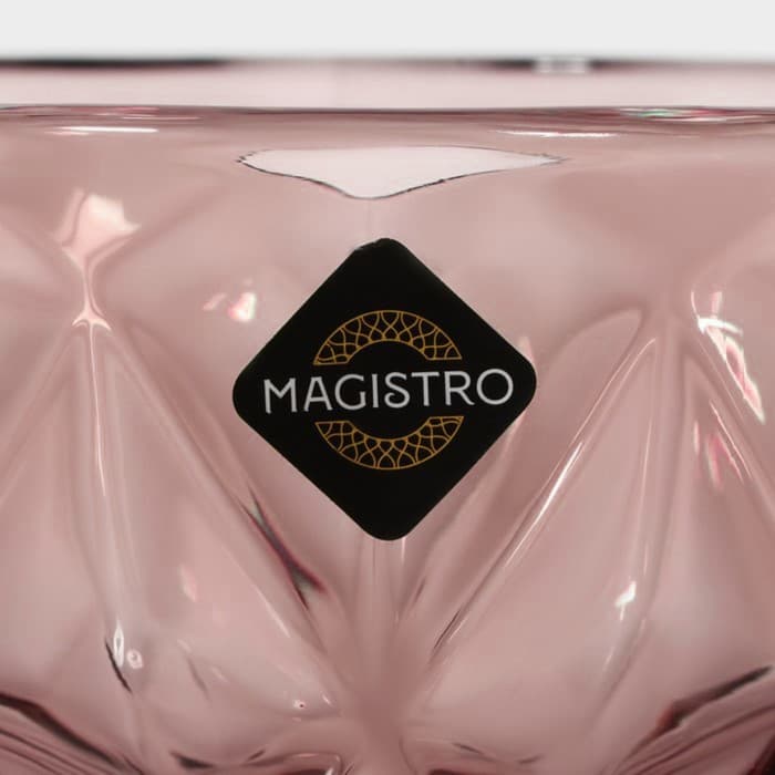 Креманка Magistro «Круиз», 350 мл, d=12 см, стекло, розовая