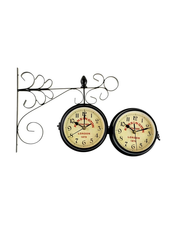 Часы настенные интерьерные «Тактоо», двусторонние, на подвесе, бесшумные, плавный ход, 24×30 см, от батарейки 1×АА