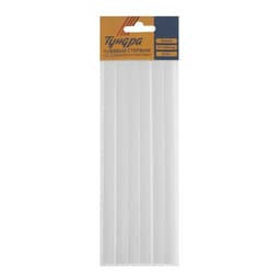 Клеевые стержни ТУНДРА, 11×200 мм, белые (по керамике и пластику), 6 шт.