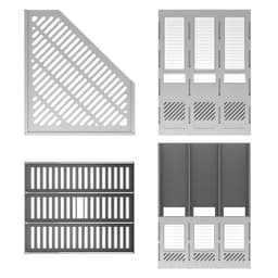 Лоток для бумаг ErichKrause, А4, сборный, вертикальный, 3 отделения, серый