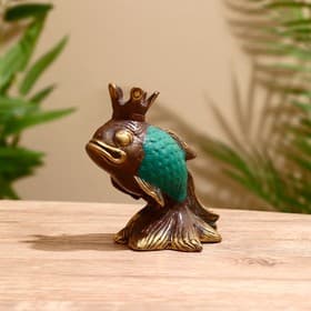 Сувенир «Золотая рыбка», 10×8×6 см, бронза