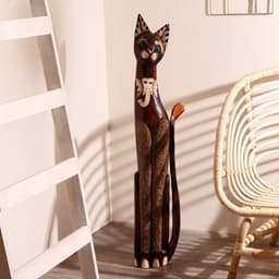 Фигура «Кошка», 100 см, дерево