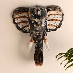 Сувенир «Голова слона», 30 см, дерево