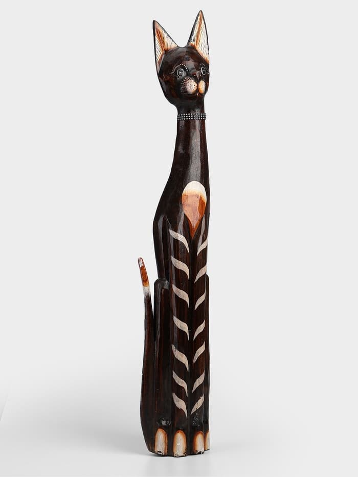 Сувенир «Кошка», 100 см, дерево, коричневый