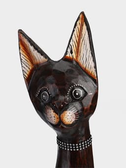 Сувенир «Кошка», 100 см, дерево, коричневый