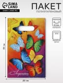 Пакет «Вдохновение», полиэтиленовый с вырубной ручкой, 30 мкм, 20×30 см