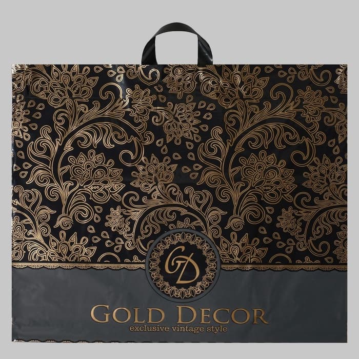 Пакет «Голд декор», полиэтиленовый с петлевой ручкой, 60×50 см, 70 мкм