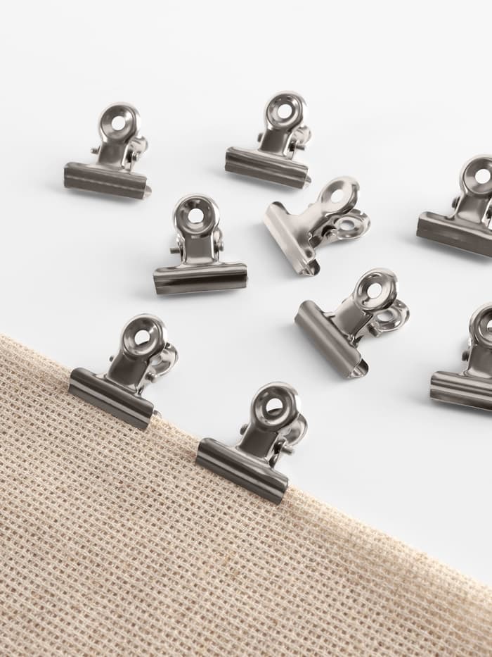 Зажимы для кроя, 2.1 см, 10 шт., цвет серебряный