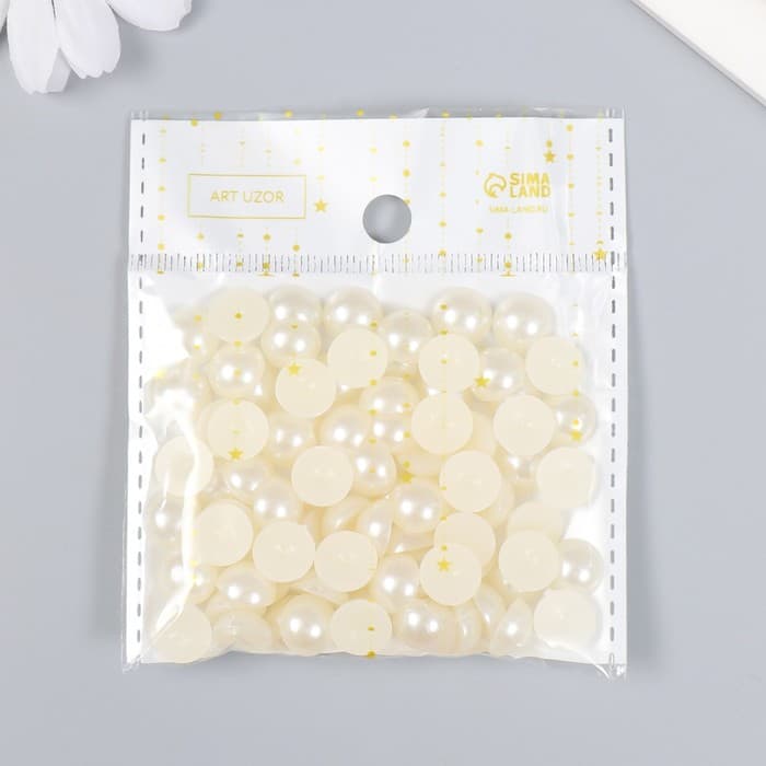Набор для творчества половинка жемчужины, d=1 см, 20 г