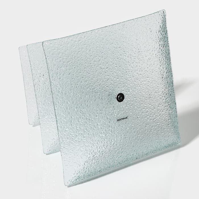 Этажерка-фруктовница прямоугольная Доляна «Акцент», 3 яруса, 25×35 см, стекло