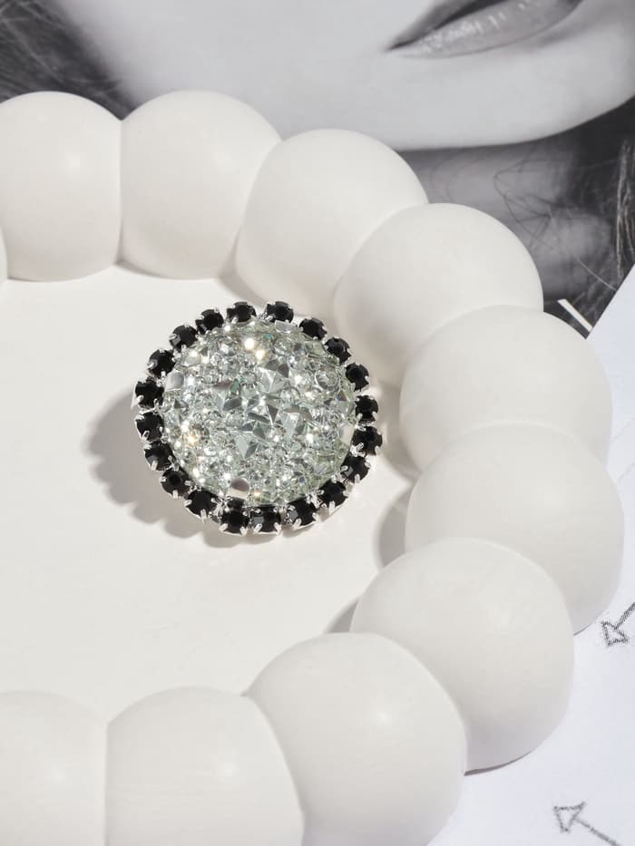 Пуговица декоративная, d=30 мм, цвет серебряный, чёрный