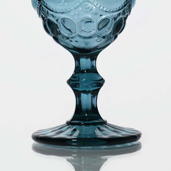 Бокалы для вина Magistro «Ла-Манш», 250 мл, 9×17 см, набор 6 шт., стекло, синие