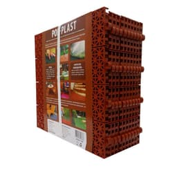 Универсальное покрытие для садовых дорожек POL-PLAST, 30×30 см, набор 9 шт., цвет терракот