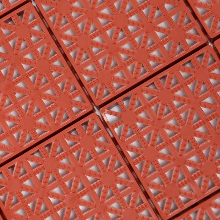 Универсальное покрытие для садовых дорожек POL-PLAST, 30×30 см, набор 9 шт., цвет терракот