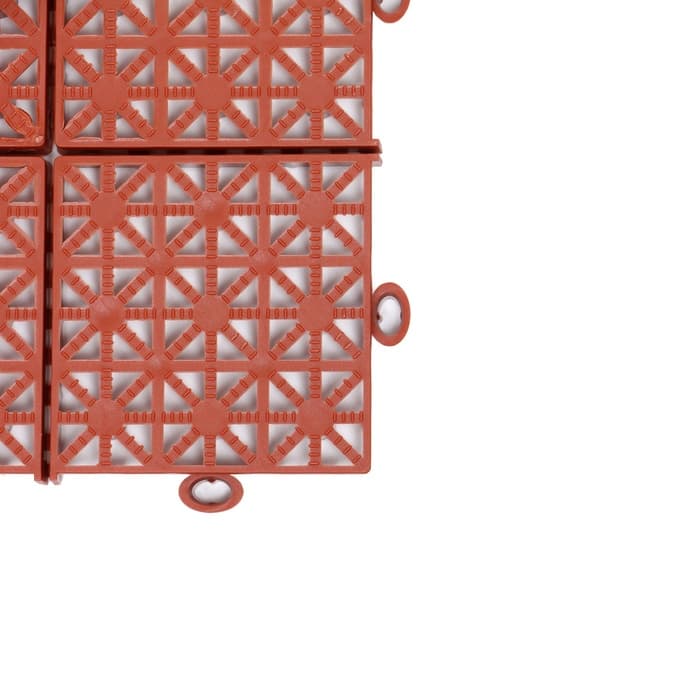 Универсальное покрытие для садовых дорожек POL-PLAST, 30×30 см, набор 9 шт., цвет терракот