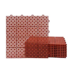 Универсальное покрытие для садовых дорожек POL-PLAST, 30×30 см, набор 9 шт., цвет терракот