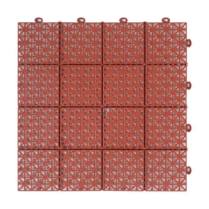 Универсальное покрытие для садовых дорожек POL-PLAST, 30×30 см, набор 9 шт., цвет терракот