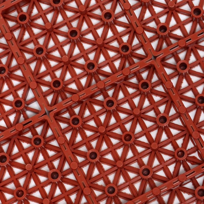 Универсальное покрытие для садовых дорожек POL-PLAST, 30×30 см, набор 9 шт., цвет терракот