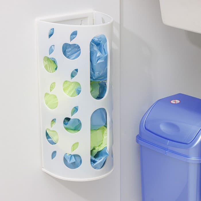 Корзина для пакетов Darel plastic «Яблоко», пластик, 16×13.5×37.5 см, МИКС