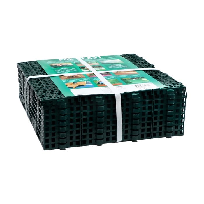 Универсальное покрытие для садовых дорожек POL-PLAST, 30×30 см, набор 9 шт., зелёное