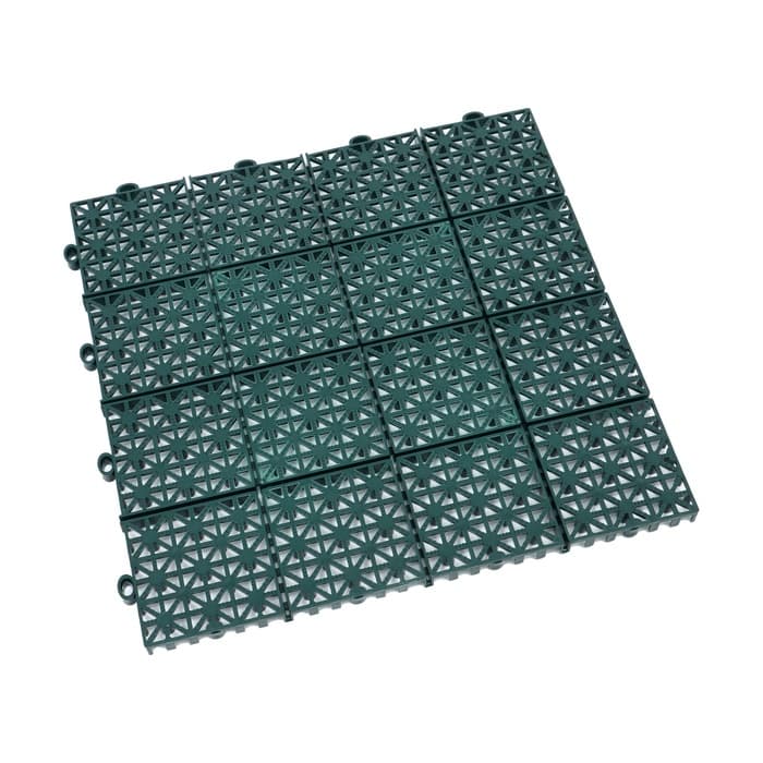 Универсальное покрытие для садовых дорожек POL-PLAST, 30×30 см, набор 9 шт., зелёное